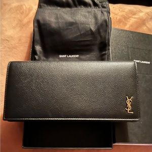 Yves Saint Laurent Monogram Leather Continental Wallet